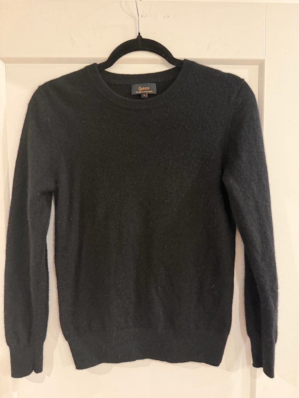Quince Women’s cashmere Crewneck Sweater in black size S